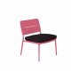 VENTURE DESIGN Lina lenestol, med pute - svart polyester og rosa stl