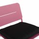 VENTURE DESIGN Lina lenestol, med pute - svart polyester og rosa stl
