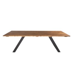 VENTURE DESIGN Doory havebord - brun akacietr og sort stl (250x100)