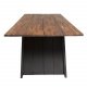VENTURE DESIGN Doory Gartentisch – braunes Akazienholz und schwarzer Stahl (250 x 100)