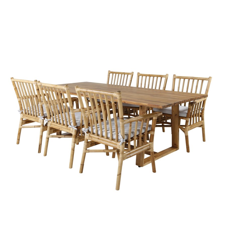 VENTURE DESIGN Plankton hagebord - brunt akasietre (220x100)