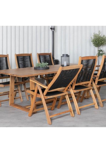 VENTURE DESIGN Plankton hagebord - brunt akasietre (220x100)