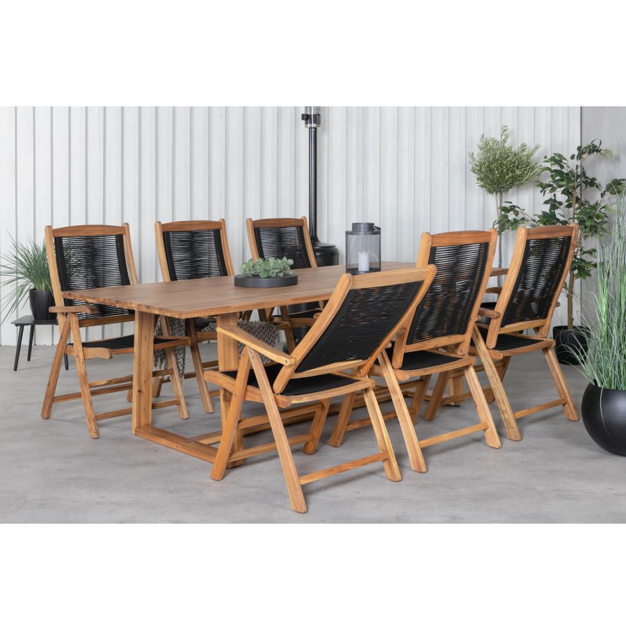 VENTURE DESIGN Plankton hagebord - brunt akasietre (220x100)