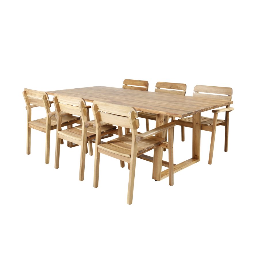 VENTURE DESIGN Plankton hagebord - brunt akasietre (220x100)