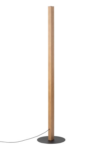 TK Teo LED gulvlampe - naturlig tre og sort metall