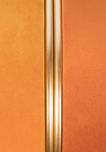 WHITE LABEL LIVING Bubbly puff, rund - solgul polyester (35)