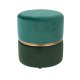 WHITE LABEL LIVING Sprudlende puff, rund - skogsgrnn polyester (35)