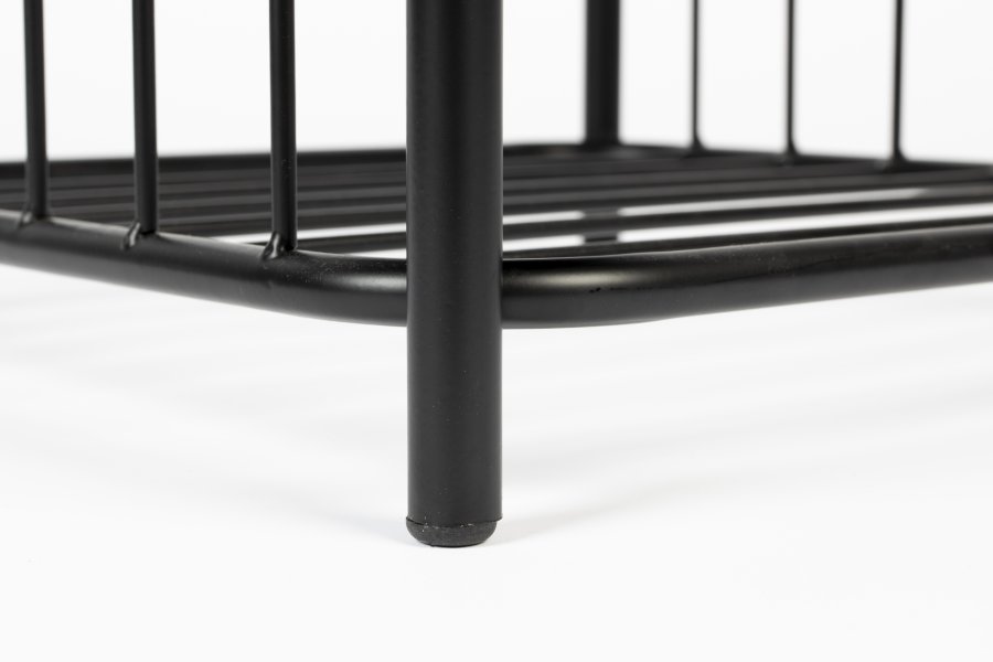 WHITE LABEL LIVING Milou krakk, m hylle - gr polyester og jern (35x35)