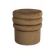 DUTCHBONE Aditi Pouf, rund – braunes Polyester (40)