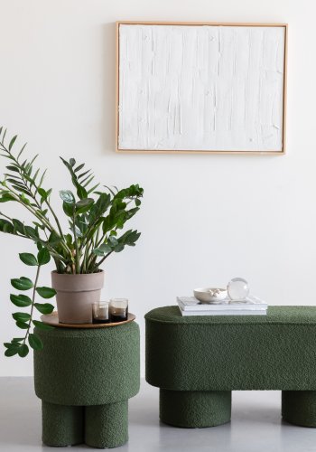 WHITE LABEL LIVING Marcos krakk, rund - grnn polyester (40)