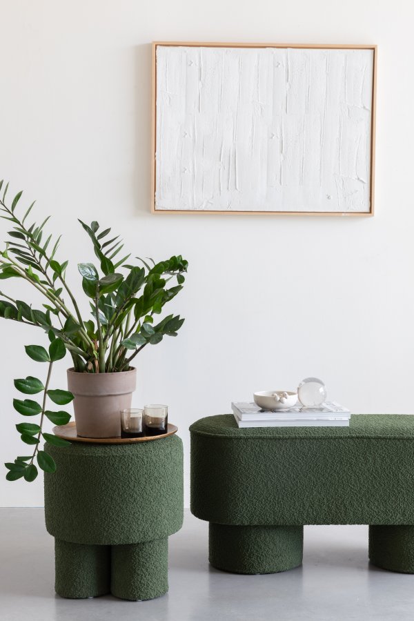 WHITE LABEL LIVING Marcos krakk, rund - grnn polyester (40)