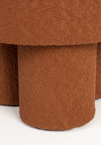 WHITE LABEL LIVING Marcos krakk, rund - rdbrun polyester (40)