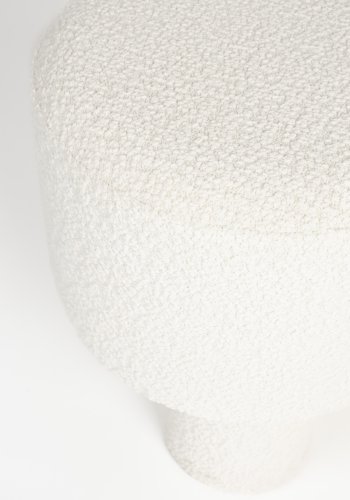 WHITE LABEL LIVING Marcos krakk, rund - hvit polyester (40)