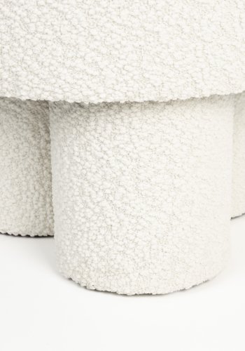 WHITE LABEL LIVING Marcos krakk, rund - hvit polyester (40)