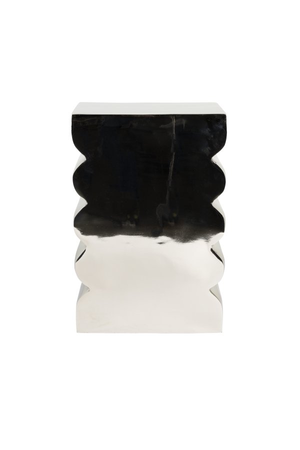 ZUIVER Curves krakk, rektangulr - blank slv aluminium (21x30)