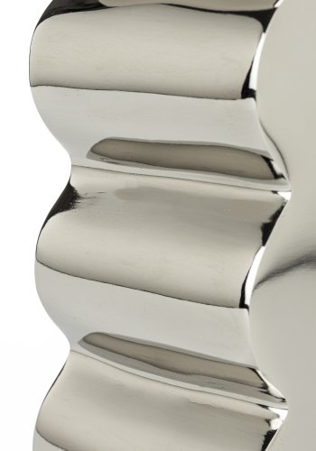ZUIVER Curves krakk, rektangulr - blank slv aluminium (21x30)