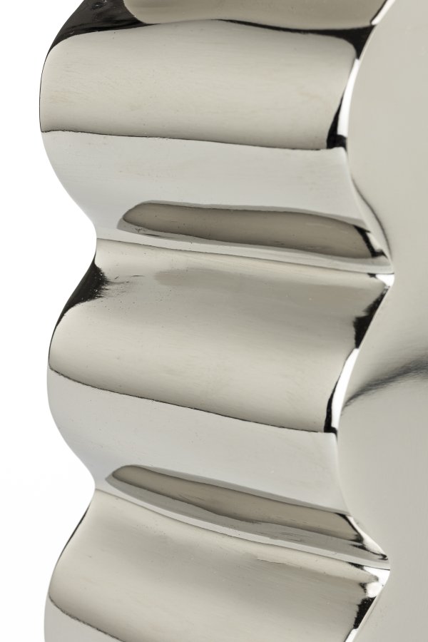 ZUIVER Curves krakk, rektangulr - blank slv aluminium (21x30)