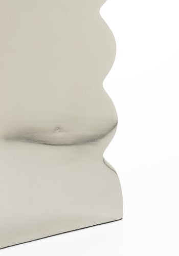 ZUIVER Curves krakk, rektangulr - blank slv aluminium (21x30)