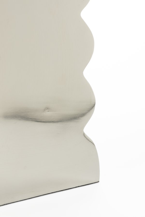 ZUIVER Curves krakk, rektangulr - blank slv aluminium (21x30)
