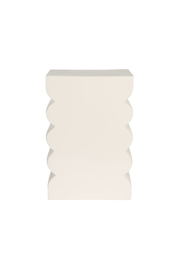 ZUIVER Curves krakk, rektangulr - blank beige aluminium (21x30)