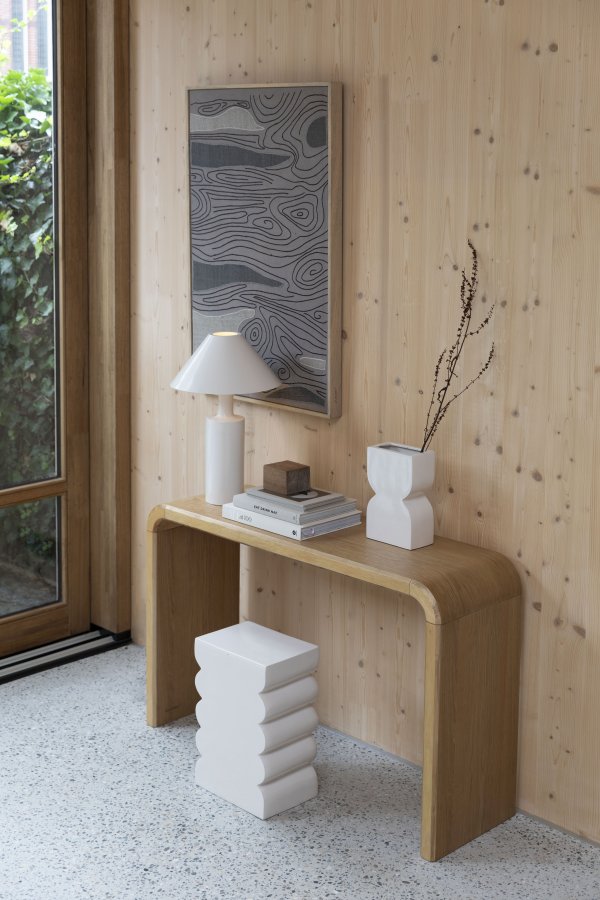 ZUIVER Curves krakk, rektangulr - blank beige aluminium (21x30)