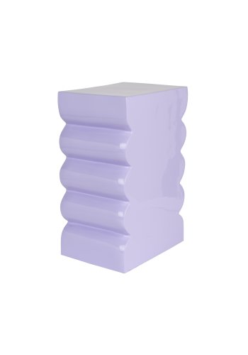 ZUIVER Curves krakk, rektangulr - blank lilla aluminium (21x30)