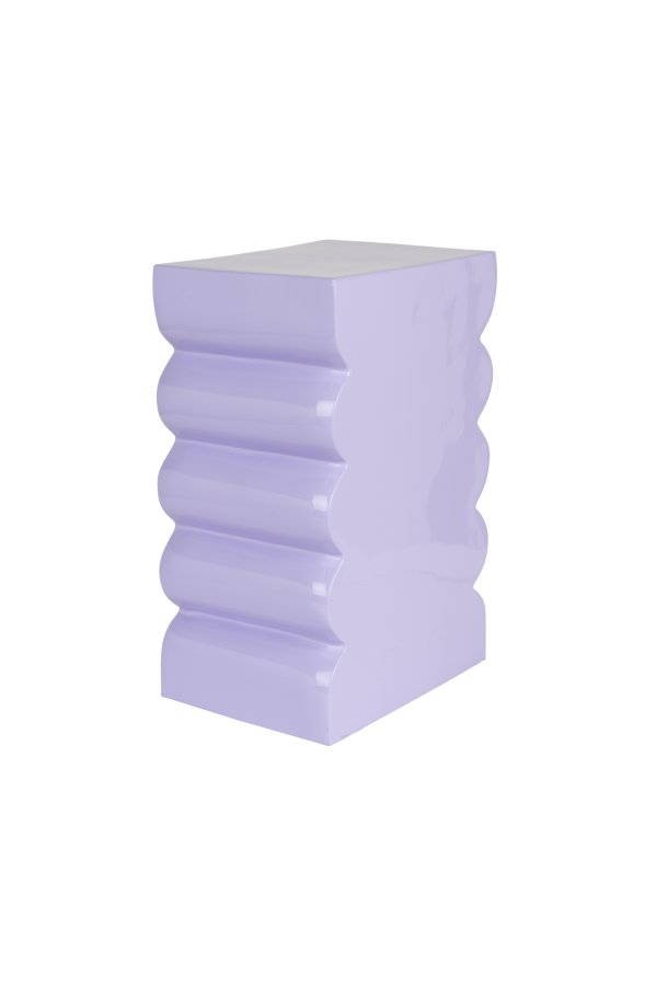 ZUIVER Curves krakk, rektangulr - blank lilla aluminium (21x30)