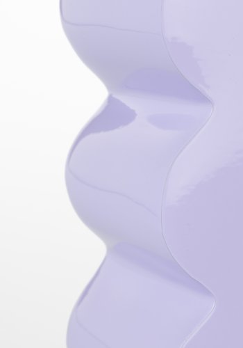 ZUIVER Curves krakk, rektangulr - blank lilla aluminium (21x30)