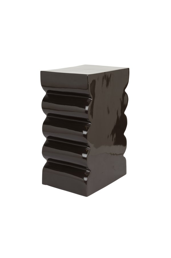 ZUIVER Curves krakk, rektangulr - blank brun aluminium (21x30)