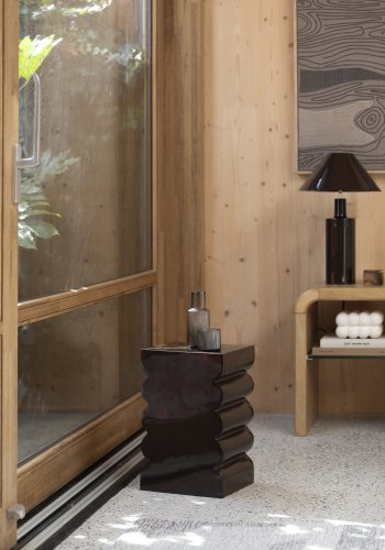 ZUIVER Curves krakk, rektangulr - blank brun aluminium (21x30)