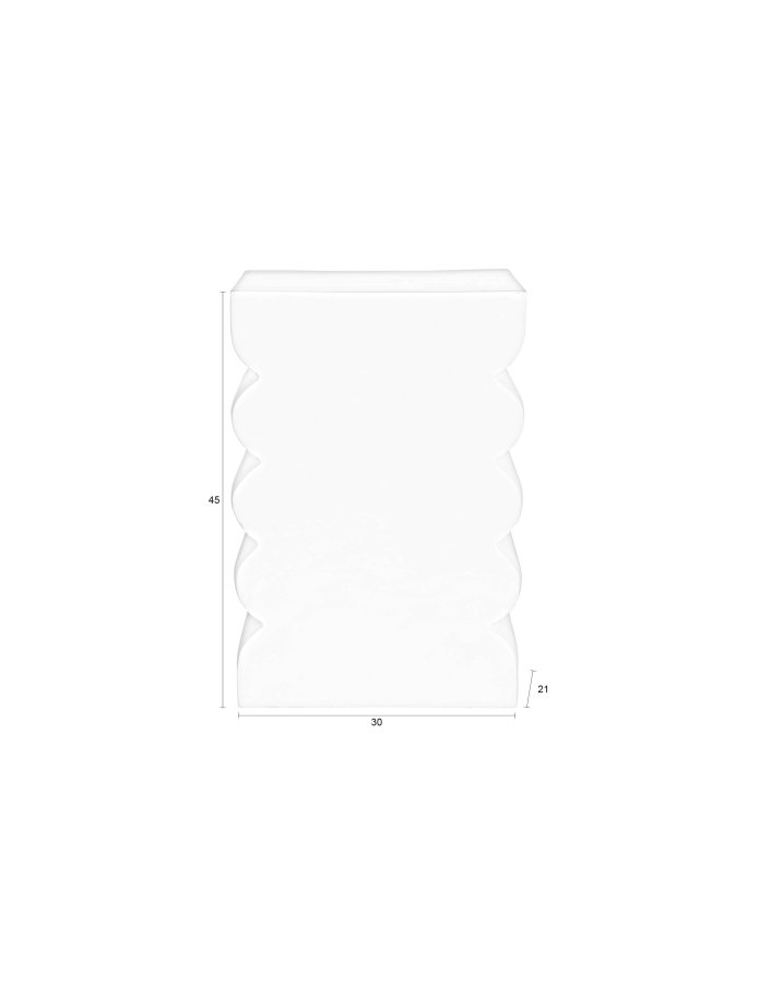 ZUIVER Curves krakk, rektangulr - blank brun aluminium (21x30)