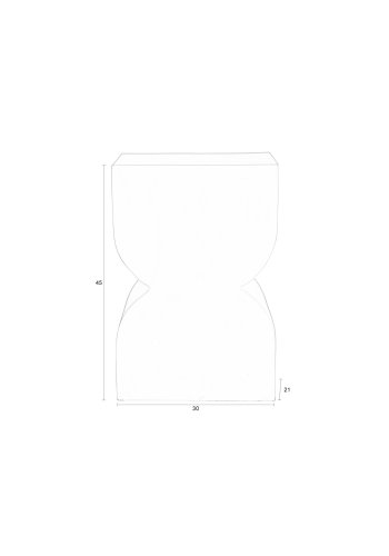 ZUIVER Cones krakk, rektangulr - blank slv aluminium (21x30)