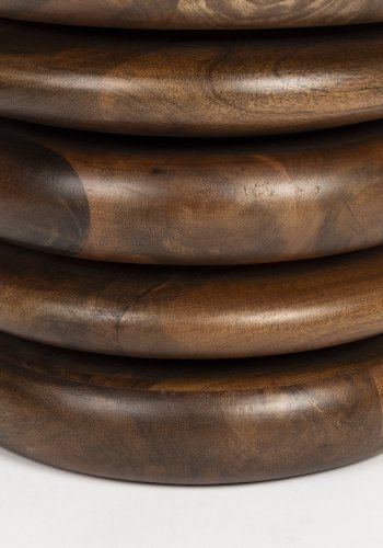 ZUIVER skivekrakk, rund - brunt mangotre (35)