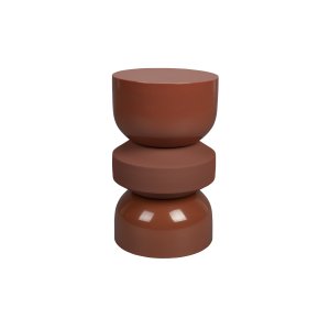 DUTCHBONE Apollo skammel, rund - terracotta metal (29)