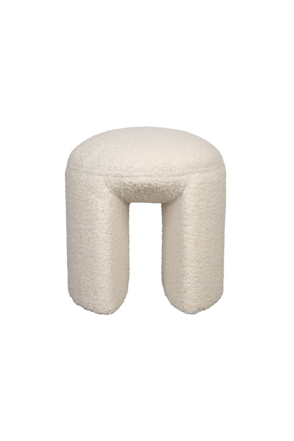 WHITE LABEL LIVING Noxx krakk - hvit polyester (42x42)