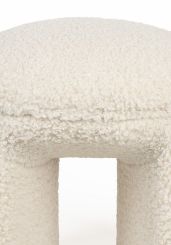 WHITE LABEL LIVING Noxx krakk - hvit polyester (42x42)