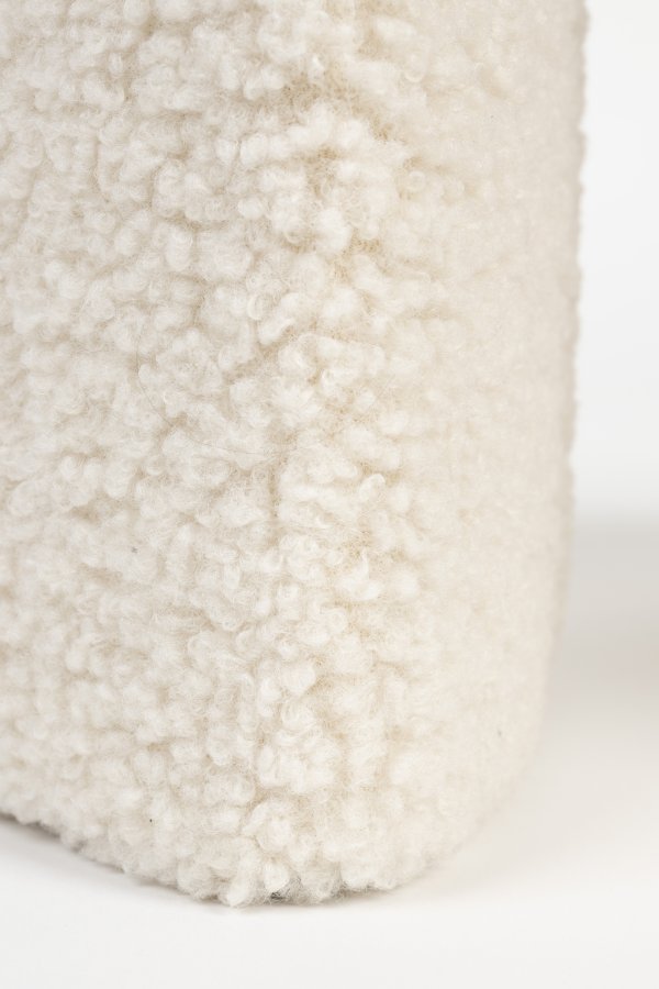 WHITE LABEL LIVING Noxx krakk - hvit polyester (42x42)