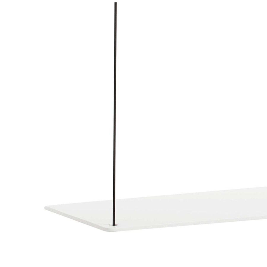 WOUD Stedge tilleggshylle - hvit eik og metall (60 cm)