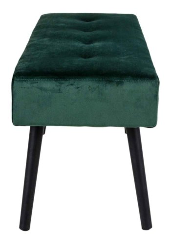 HOUSE NORDIC Skiby benk - grnn velur/svart metall