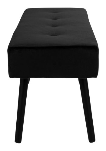 HOUSE NORDIC rektangulr Skiby-benk - svart velour og metall (100x35)