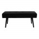 HOUSE NORDIC rektangulr Skiby-benk - svart velour og metall (100x35)