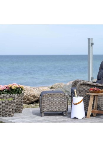 HOUSE NORDIC Barcelona Teak benk - resirkulert teak tre (50x25)