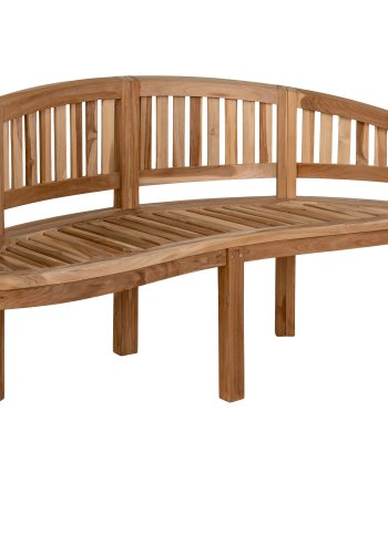 HOUSE NORDIC Boca Banana hagebenk, m. ryggsttte - naturlig teak (150x60)