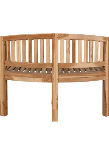 HOUSE NORDIC Boca Banana hagebenk, m. ryggsttte - naturlig teak (150x60)