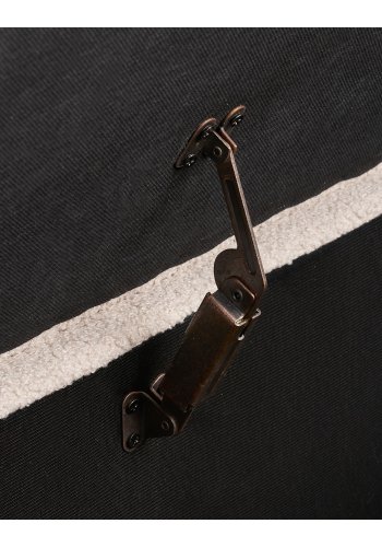 HOUSE NORDIC Harlow b&auml;nk, med f&ouml;rvaring - beige boucl&eacute; polyester och naturtr&auml; (95x37)