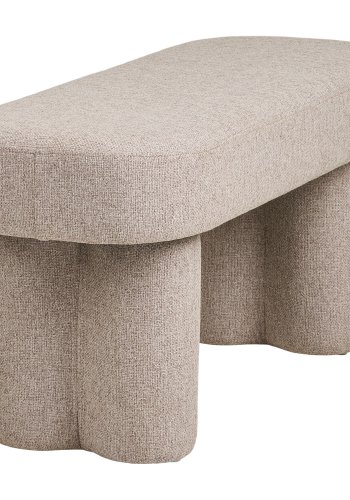 HOUSE NORDIC Weston b&auml;nk, rektangul&auml;r - sandf&auml;rgad polyestertyg (95x36)