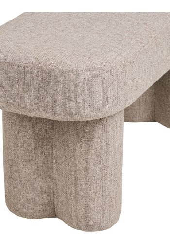 HOUSE NORDIC Weston b&auml;nk, rektangul&auml;r - sandf&auml;rgad polyestertyg (95x36)