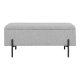 HOUSE NORDIC Watford benk, m. oppbevaring - lys gr polyester og metall (95x37)