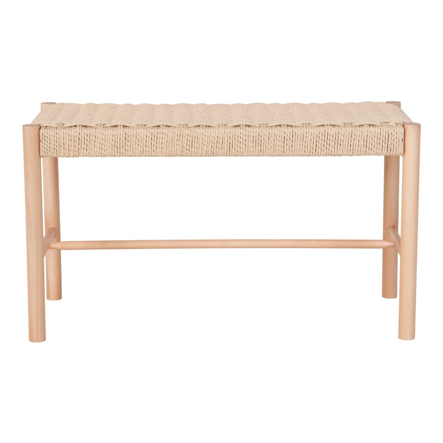 HOUSE NORDIC Abano benk - naturlig papirfletting og naturlig poppeltre (35x80)