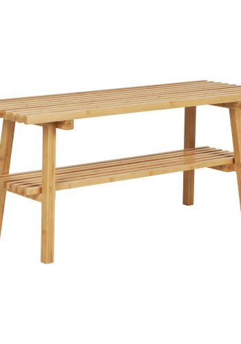 HOUSE NORDIC Ember benk, med hylle - naturlig bambus (28x70)